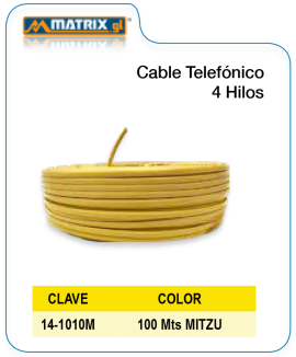 Cable Telefónico 4 Hilos