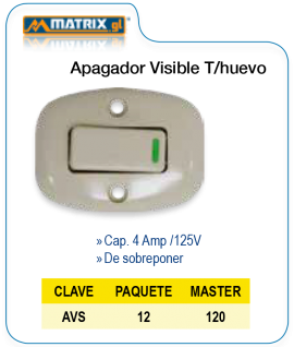 Apagador Visible T/Huevo