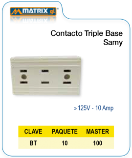 Contacto Triple base SAMY