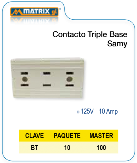 Contacto Triple base SAMY