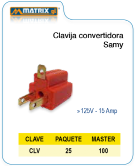 Clavija Convertidora SAMY