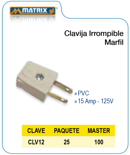 Clavija Irrompible Marfil