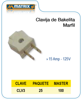 Clavija de Bakelita Mafil