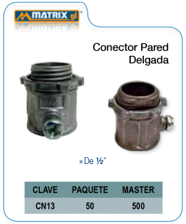 Conector Pared Delgada