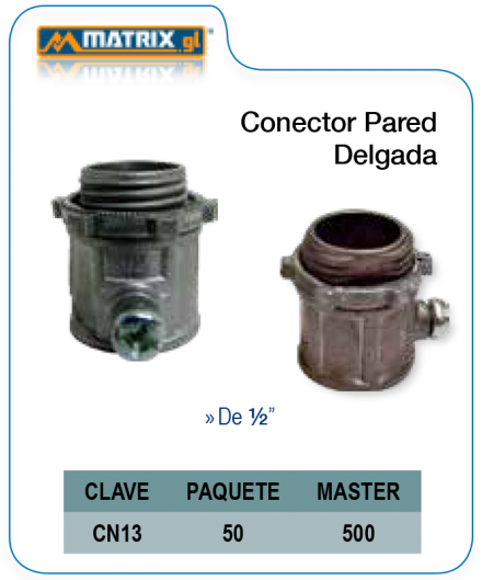 Conector Pared Delgada