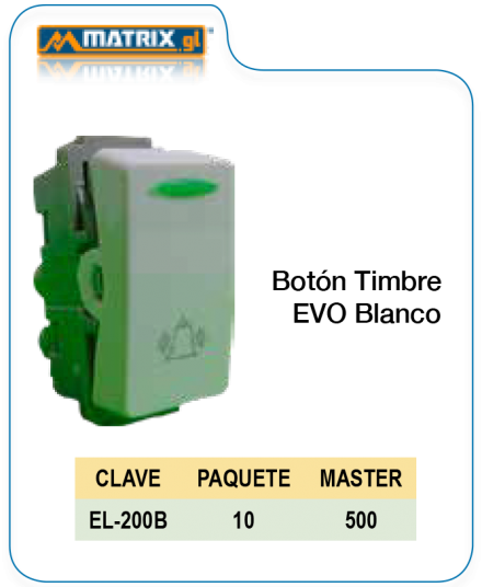 Boton Timbre Evo Blanco