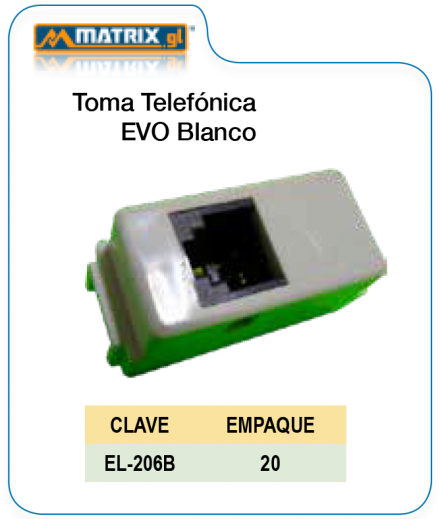 Toma Telefónica Evo Blanco