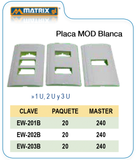 Placa MOD Blanca