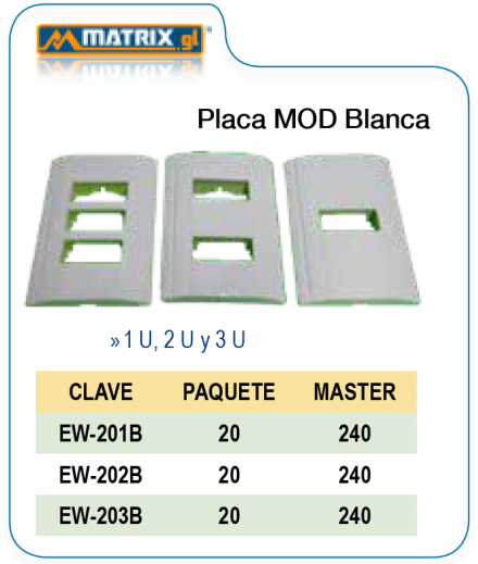 Placa MOD Blanca