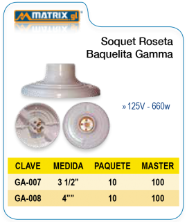 Soquet Roseta Baquelita GAMMA