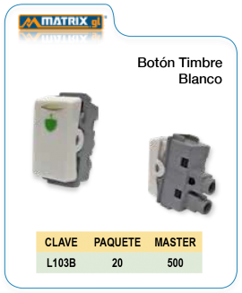 Botón Timbre Blanco