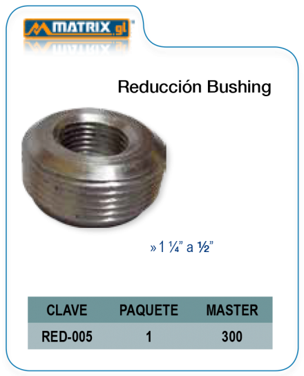 Reducción Bushing