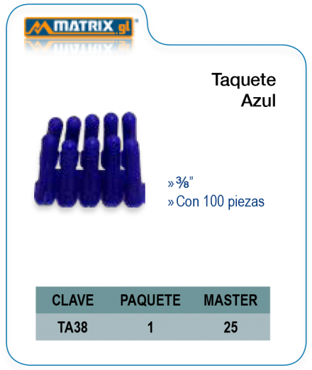 Taquete azul
