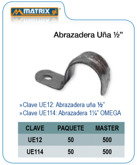 Abrazadera Uña 1/2″