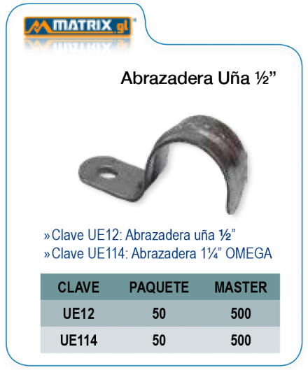 Abrazadera Uña 1/2″