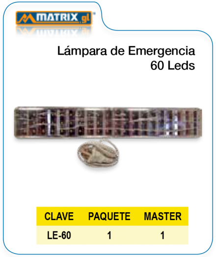 Lampara de Emergencia 60 LEDS