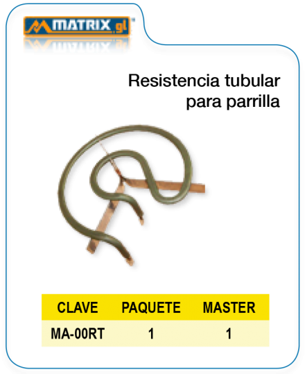 Resistencia Tubular para Parrilla