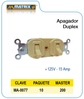 Apagador Duplex