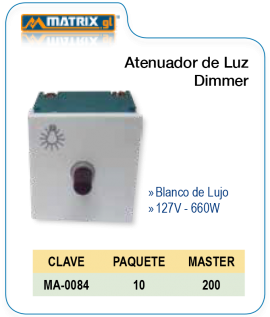 Atenuador de Luz Dimmer