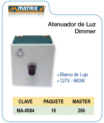 Atenuador de Luz Dimmer