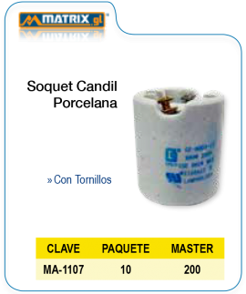 Soquet Candil Porcelana
