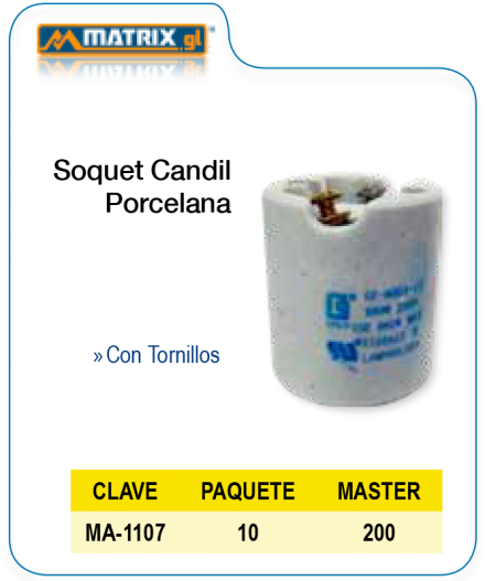 Soquet Candil Porcelana