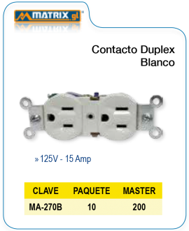 Contacto Duplex Blanco