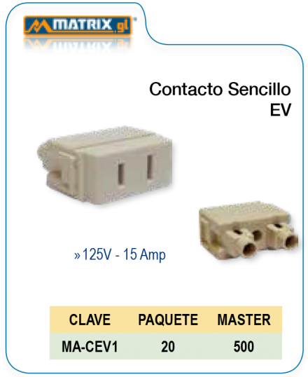 Contacto Sencillo EV