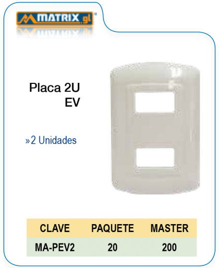 Placa 2U EV