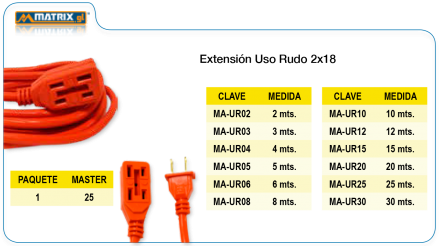 Extensión MATRIX.GL uso Rudo 2×18