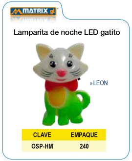 Lamparita de noche LED Gatito