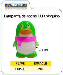 Lamparita de Noche LED Pingüino